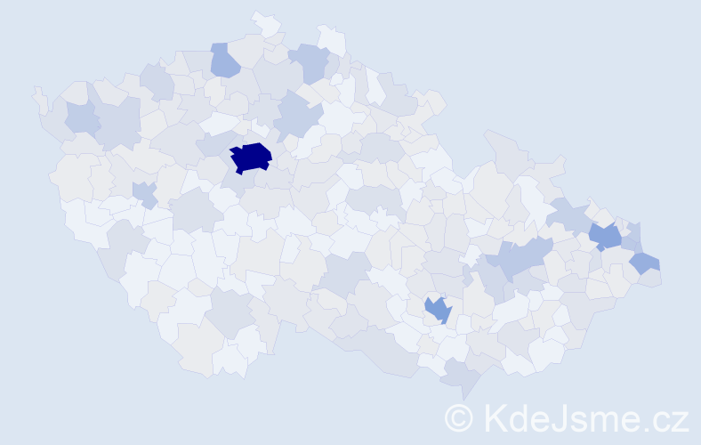 Jméno: 'Adela', počet výskytů 539 v celé ČR