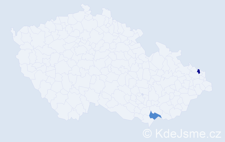 Jméno: 'Polykarp', počet výskytů 2 v celé ČR