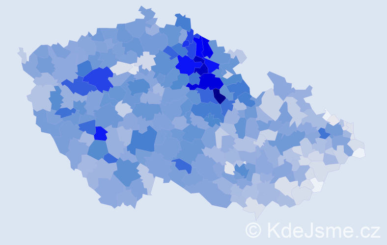 Jméno: 'Miluška', počet výskytů 2842 v celé ČR