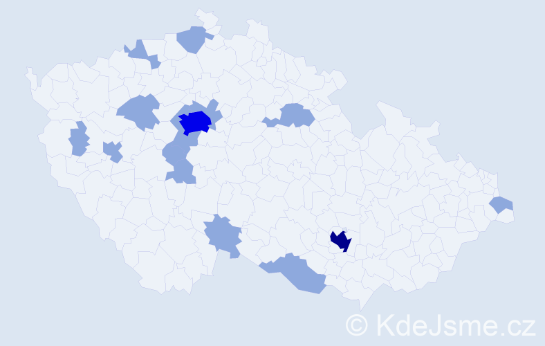 Jméno: 'Belinda', počet výskytů 25 v celé ČR