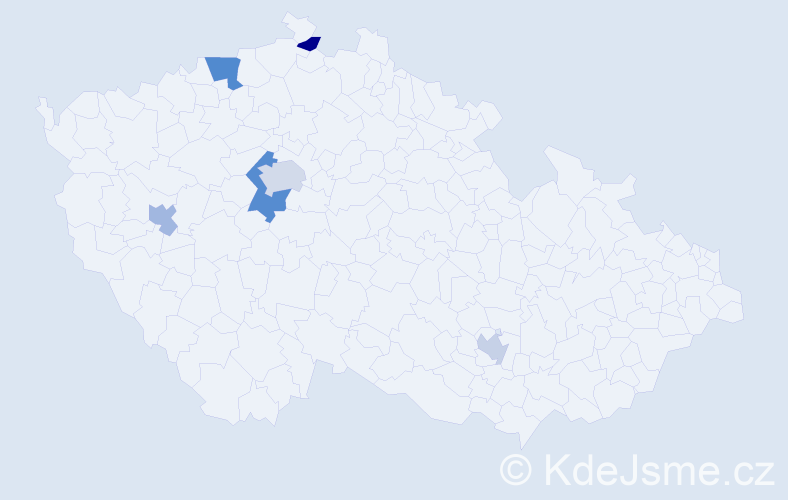 Jméno: 'Arkadij', počet výskytů 9 v celé ČR
