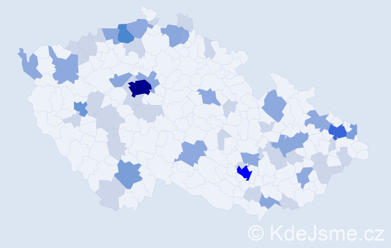 Jméno: 'Melissa', počet výskytů 122 v celé ČR