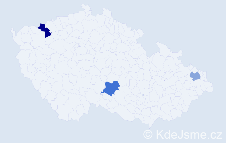 Jméno: 'Ortwin', počet výskytů 3 v celé ČR