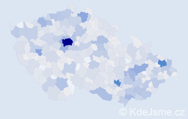 Jméno: 'Liliana', počet výskytů 1705 v celé ČR