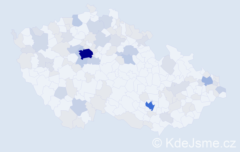 Jméno: 'Patricia', počet výskytů 203 v celé ČR