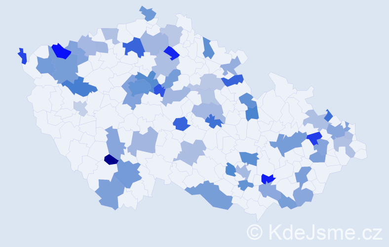 Jméno: 'Lilly', počet výskytů 99 v celé ČR