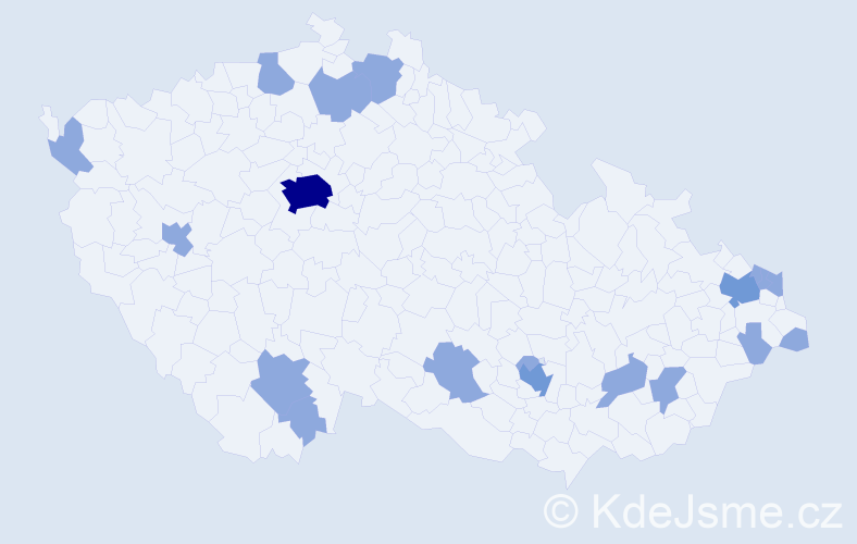 Jméno: 'Nikolina', počet výskytů 26 v celé ČR