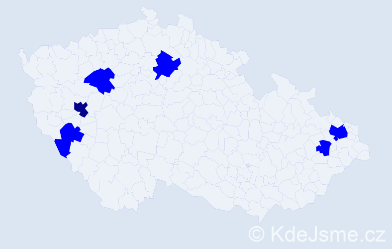 Jméno: 'Xuan Dong', počet výskytů 7 v celé ČR