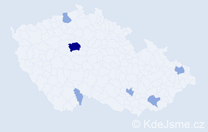 Jméno: 'Peter John', počet výskytů 13 v celé ČR