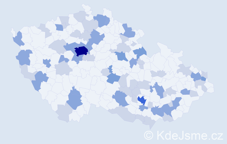 Jméno: 'Nelli', počet výskytů 134 v celé ČR