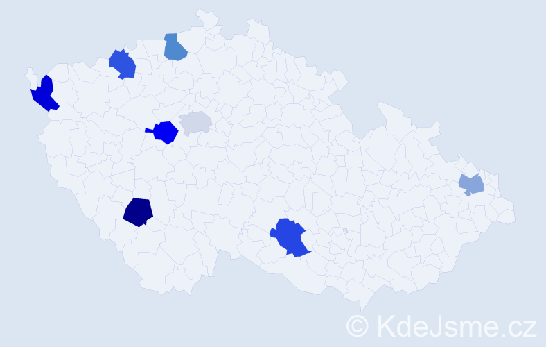 Jméno: 'Khanh', počet výskytů 8 v celé ČR
