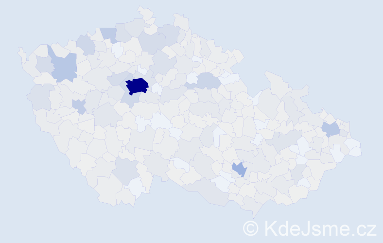 Jméno: 'Valentina', počet výskytů 1445 v celé ČR