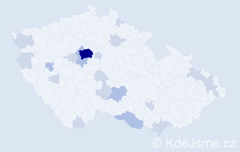 Jméno: 'Adelina', počet výskytů 41 v celé ČR