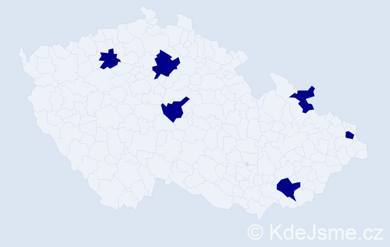 Jméno: 'Thobias', počet výskytů 6 v celé ČR