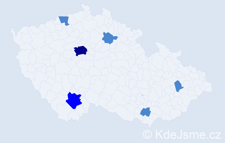 Jméno: 'Neda', počet výskytů 9 v celé ČR