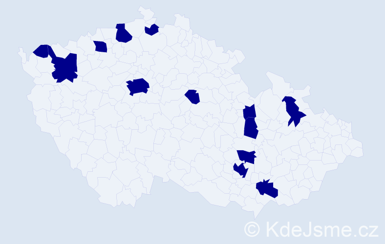 Jméno: 'Adam Pavel', počet výskytů 13 v celé ČR