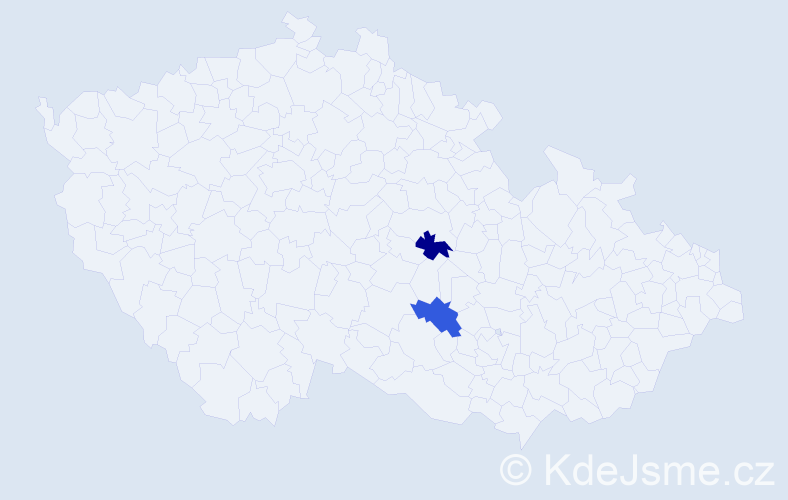 Jméno: 'Ester Rozálie', počet výskytů 2 v celé ČR