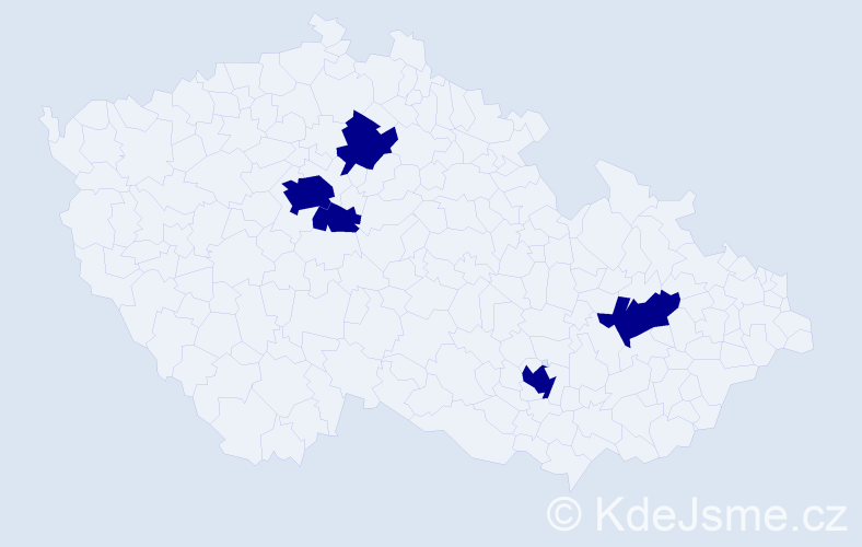Jméno: 'Lazar', počet výskytů 5 v celé ČR