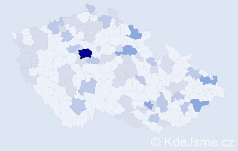 Jméno: 'Želmíra', počet výskytů 114 v celé ČR