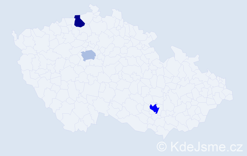 Jméno: 'Marguerite', počet výskytů 4 v celé ČR