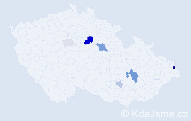 Jméno: 'Lilja', počet výskytů 6 v celé ČR