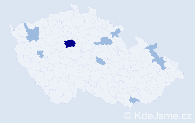 Jméno: 'Vasileios', počet výskytů 13 v celé ČR