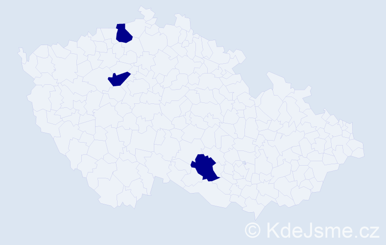 Jméno: 'Thi Thu', počet výskytů 3 v celé ČR