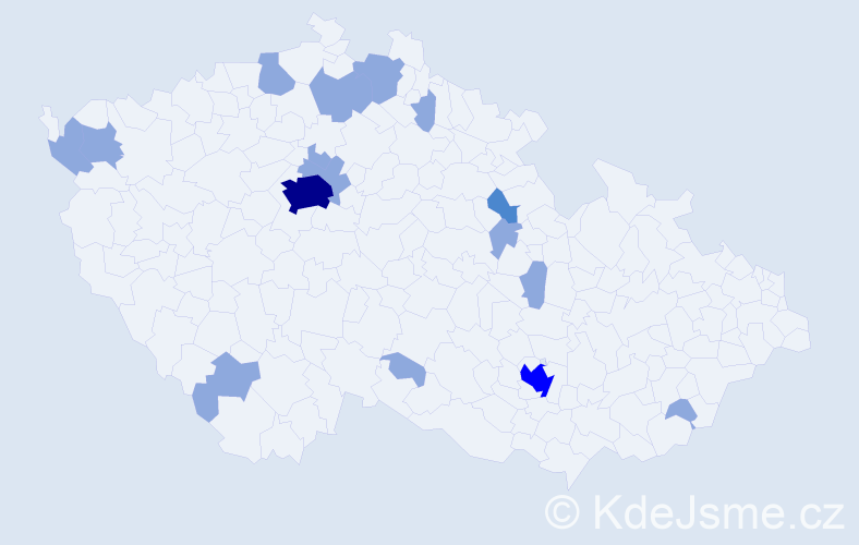 Jméno: 'Martin Josef', počet výskytů 24 v celé ČR