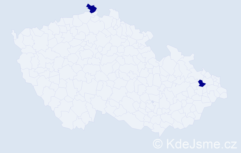 Jméno: 'Cong Huong', počet výskytů 2 v celé ČR