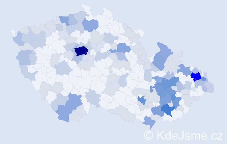 Jméno: 'Ignác', počet výskytů 289 v celé ČR