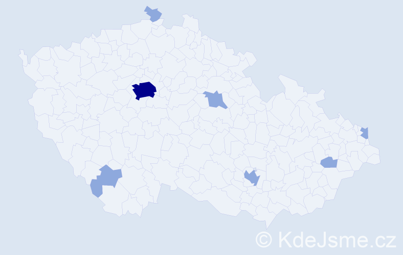 Jméno: 'Elmar', počet výskytů 11 v celé ČR