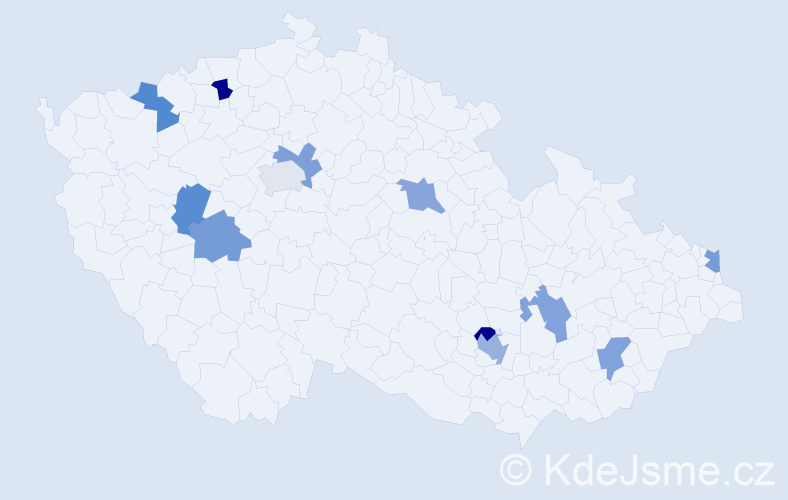 Jméno: 'Timmy', počet výskytů 13 v celé ČR