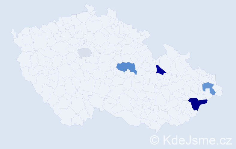 Jméno: 'Oliver Josef', počet výskytů 6 v celé ČR