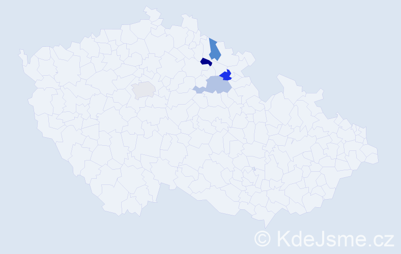 Jméno: 'Štěpán Petr', počet výskytů 5 v celé ČR