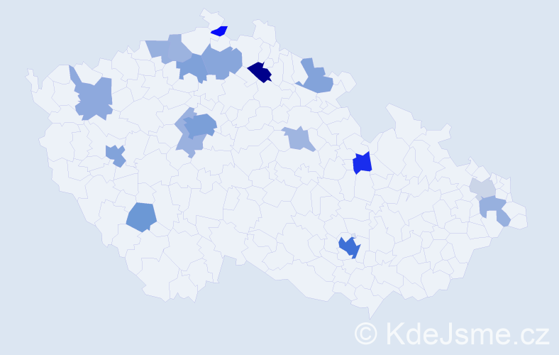 Jméno: 'Suzana', počet výskytů 37 v celé ČR