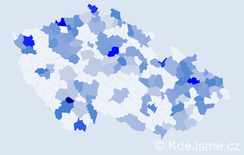 Jméno: 'Samanta', počet výskytů 257 v celé ČR