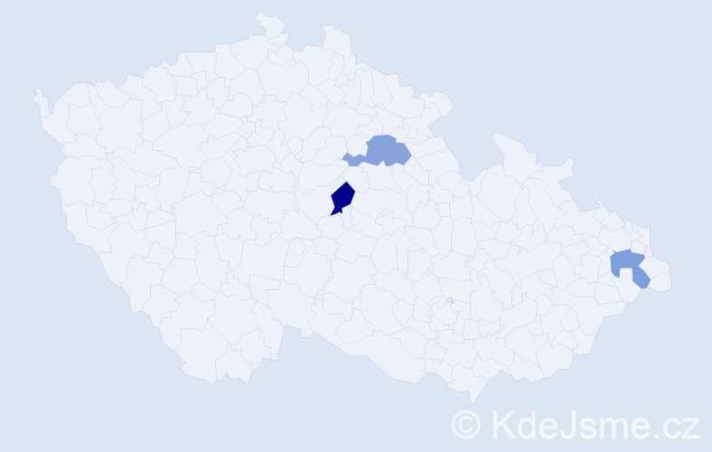 Jméno: 'Nicolas Benjamin', počet výskytů 3 v celé ČR