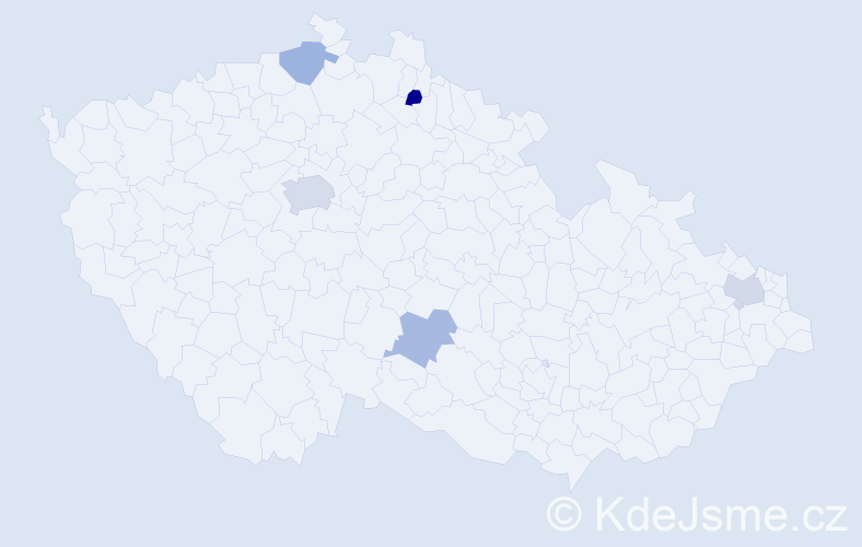 Jméno: 'Jessica Marie', počet výskytů 7 v celé ČR