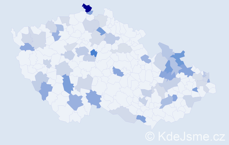 Jméno: 'Roxana', počet výskytů 93 v celé ČR