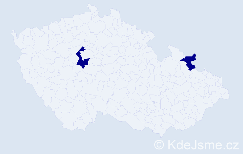 Jméno: 'Filka', počet výskytů 2 v celé ČR