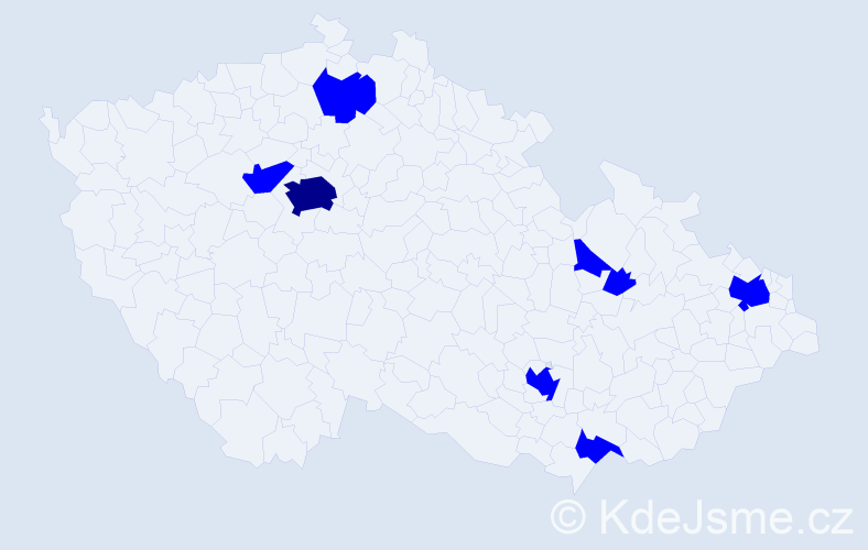 Jméno: 'Dinh Kien', počet výskytů 9 v celé ČR