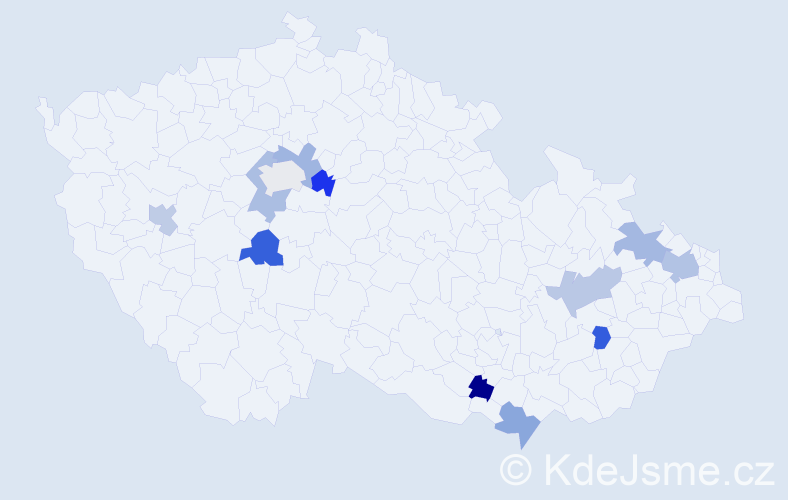 Jméno: 'Vojtěch Pavel', počet výskytů 13 v celé ČR