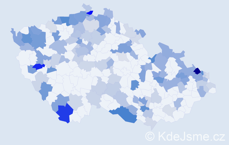 Jméno: 'Heřman', počet výskytů 256 v celé ČR