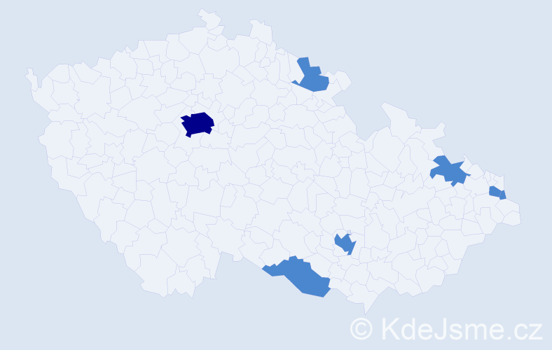 Jméno: 'Kaja', počet výskytů 9 v celé ČR