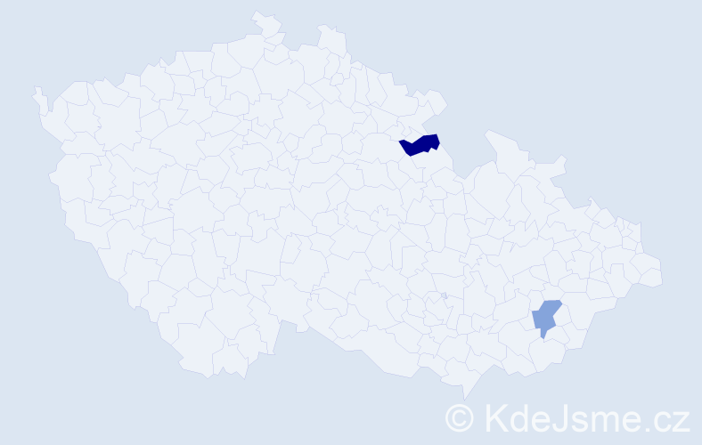 Jméno: 'Viktorie Lucie', počet výskytů 2 v celé ČR