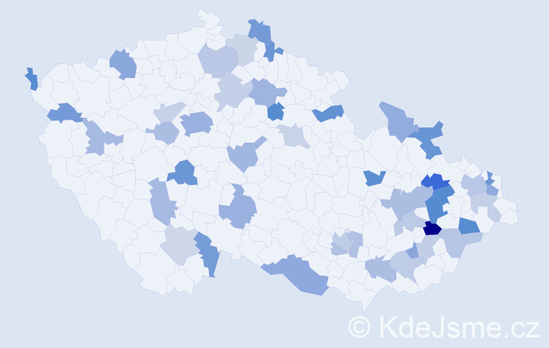 Jméno: 'Livie', počet výskytů 71 v celé ČR