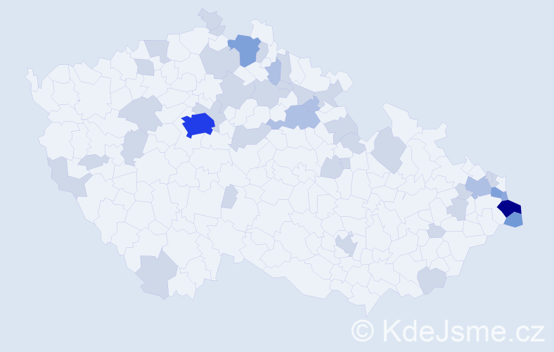 Jméno: 'Lucyna', počet výskytů 81 v celé ČR