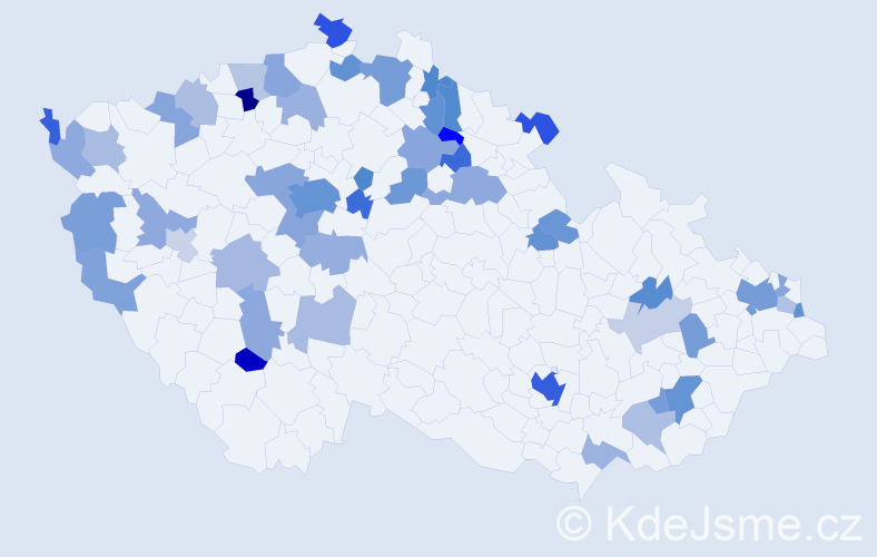 Jméno: 'Anthony', počet výskytů 99 v celé ČR