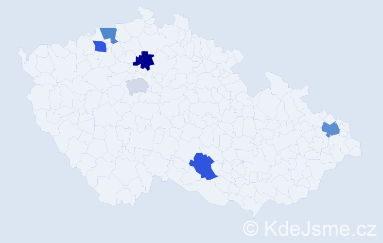 Jméno: 'Lidvina', počet výskytů 7 v celé ČR