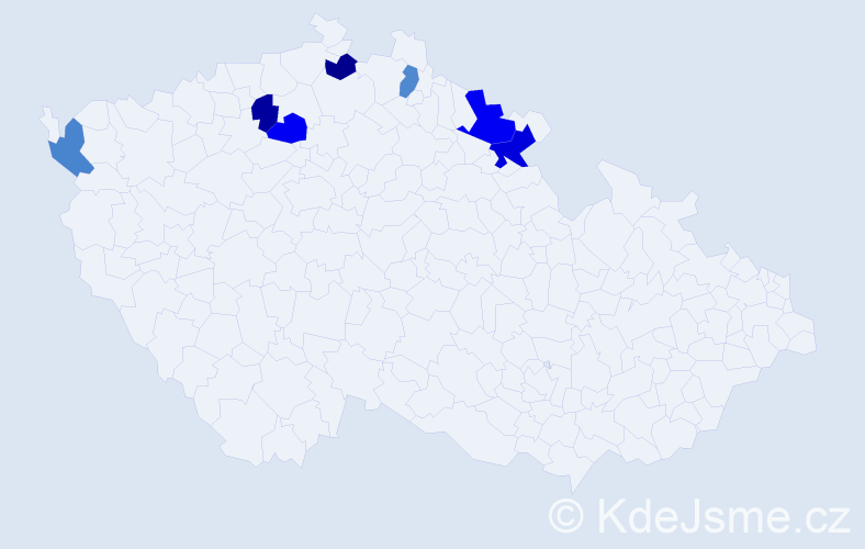 Jméno: 'Wladyslawa', počet výskytů 9 v celé ČR